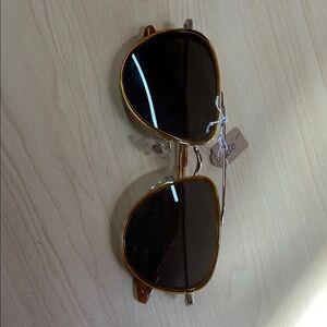 KREWE Brown and Gold Sunglasses